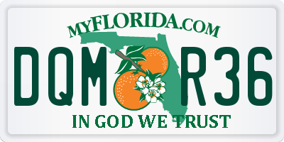 FL license plate DQMR36