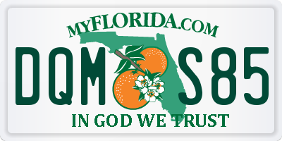 FL license plate DQMS85