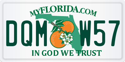 FL license plate DQMW57