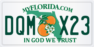 FL license plate DQMX23