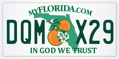 FL license plate DQMX29