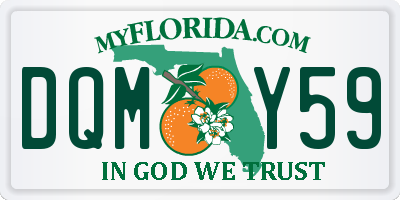 FL license plate DQMY59