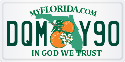 FL license plate DQMY90