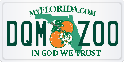 FL license plate DQMZ00
