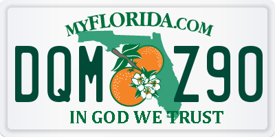 FL license plate DQMZ90