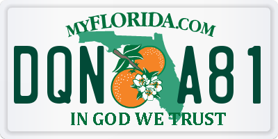 FL license plate DQNA81