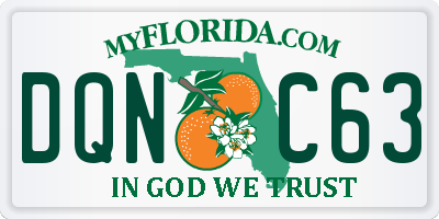 FL license plate DQNC63