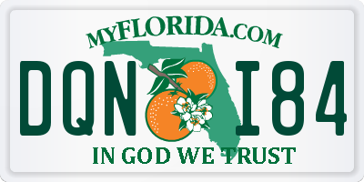 FL license plate DQNI84