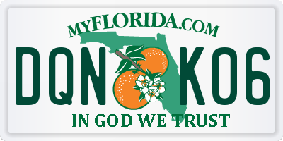 FL license plate DQNK06