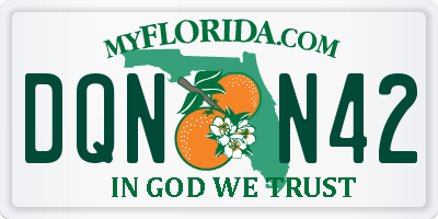 FL license plate DQNN42