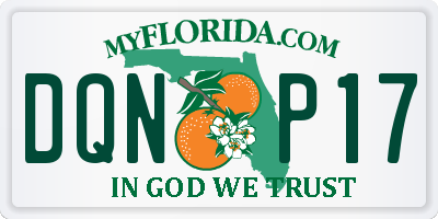FL license plate DQNP17