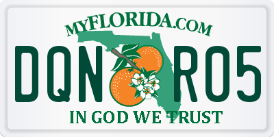 FL license plate DQNR05
