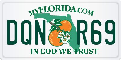 FL license plate DQNR69