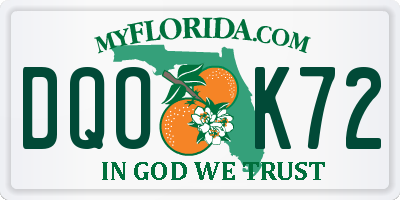 FL license plate DQOK72