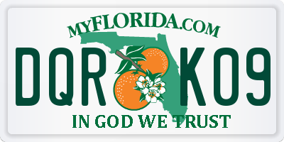 FL license plate DQRK09