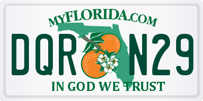 FL license plate DQRN29
