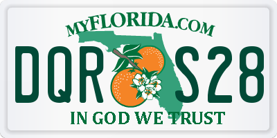 FL license plate DQRS28