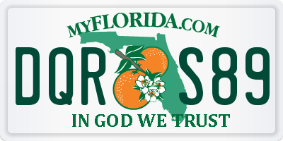 FL license plate DQRS89