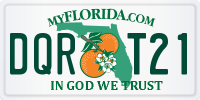FL license plate DQRT21