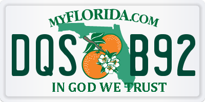 FL license plate DQSB92