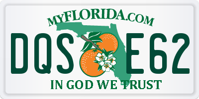 FL license plate DQSE62