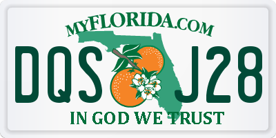 FL license plate DQSJ28