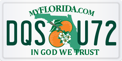 FL license plate DQSU72