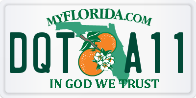 FL license plate DQTA11