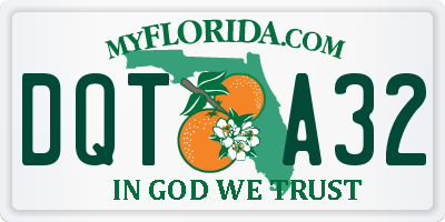 FL license plate DQTA32