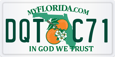 FL license plate DQTC71