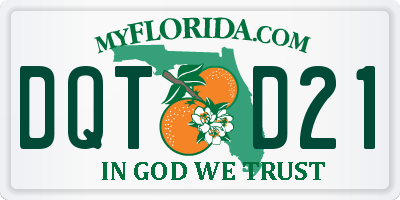 FL license plate DQTD21
