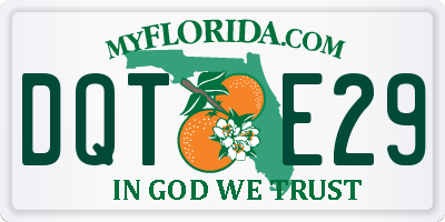 FL license plate DQTE29