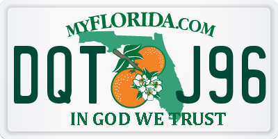 FL license plate DQTJ96