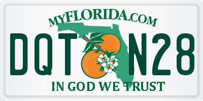 FL license plate DQTN28