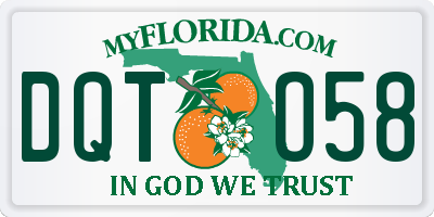 FL license plate DQTO58
