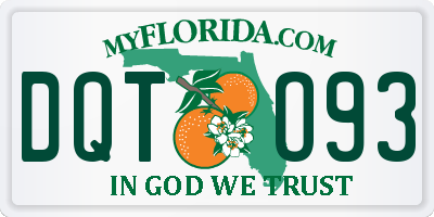 FL license plate DQTO93