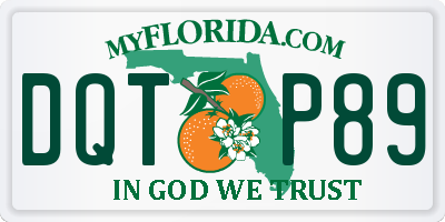 FL license plate DQTP89