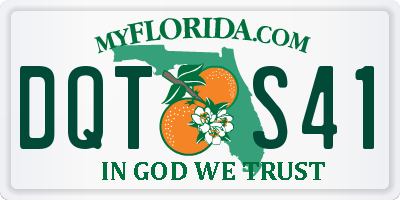 FL license plate DQTS41