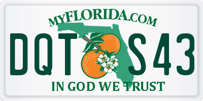 FL license plate DQTS43