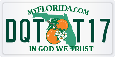 FL license plate DQTT17