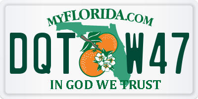FL license plate DQTW47