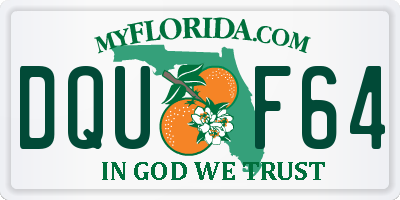 FL license plate DQUF64