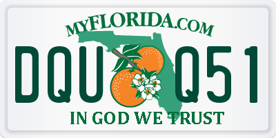 FL license plate DQUQ51