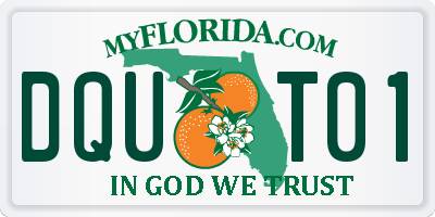 FL license plate DQUT01