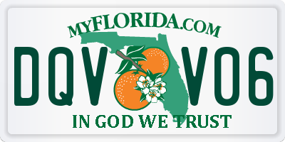 FL license plate DQVV06