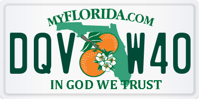 FL license plate DQVW40