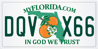 FL license plate DQVX66