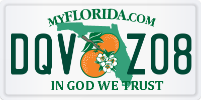 FL license plate DQVZ08