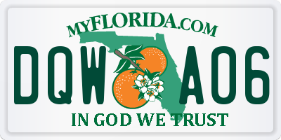 FL license plate DQWA06