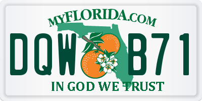 FL license plate DQWB71